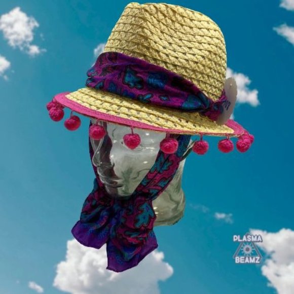 Plasma Beamz Handmade Pom-Pom Chin Strap Fedora OS